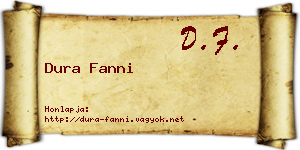 Dura Fanni névjegykártya